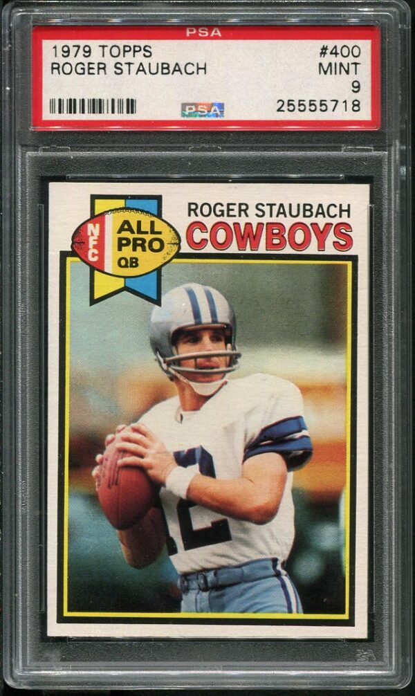 Authentic 1979 Topps #400 Roger Staubach PSA 9 Football Card