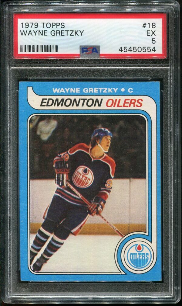 Authentic 1979 Topps #18 Wayne Gretzky PSA 5 Rookie Hockey Card