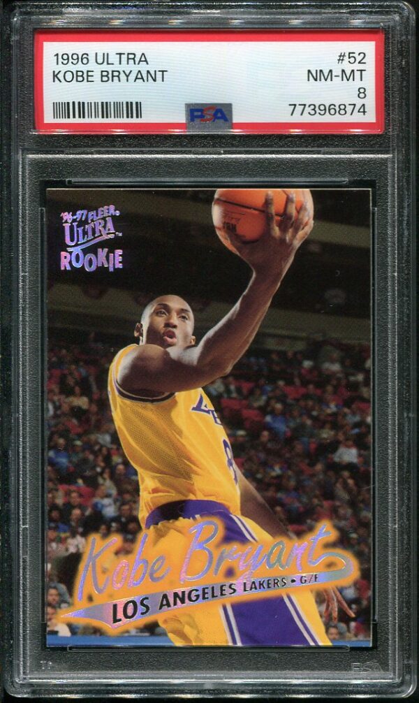 Authentic 1996 Ultra #52 Kobe Bryant PSA 8 Rookie Basketball Card
