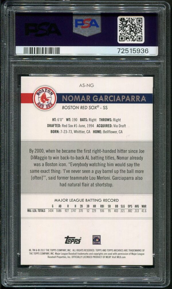 Authentic 2021 Topps Archives Signature Series Nomar Garciaparra Autographed Baseball card