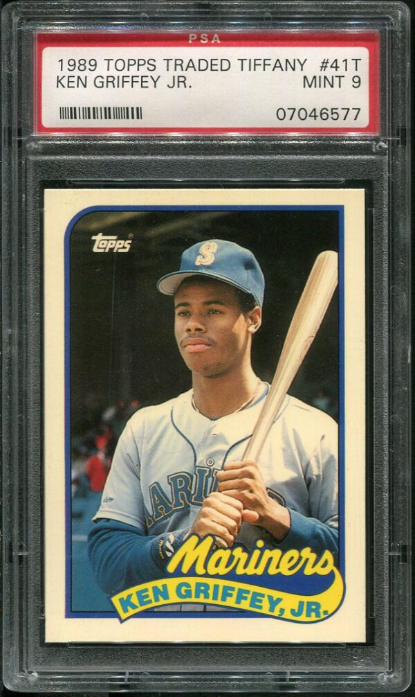 Authentic 1989 Topps Traded Tiffany #41T Ken Griffey, Jr. PSA 9 Baseball card