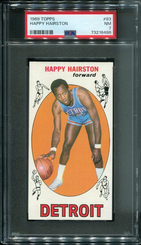 Authentic 1969 Topps #83 Happy Hairston PSA 7 Rookie Basketball Card