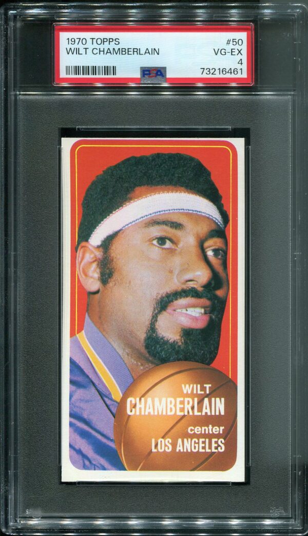 Authentic 1970 Topps #50 Wilt Chamberlain PSA 4 Basketball Card