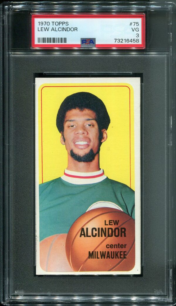 Authentic 1970 Topps #75 Lew Alcindor PSA 3 Basketball Card