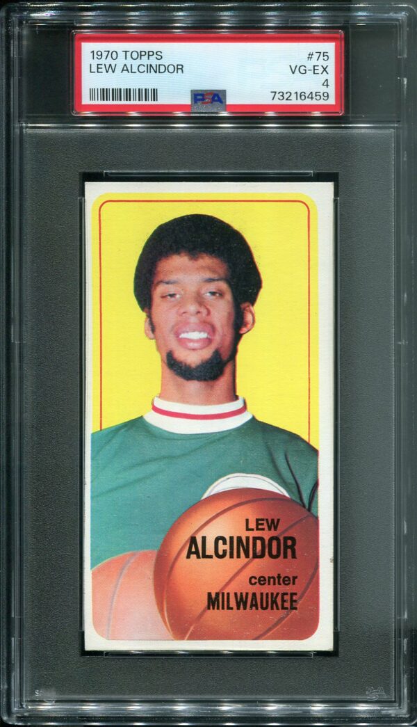 Authentic 1970 Topps #75 Lew Alcindor PSA 4 Basketball Card
