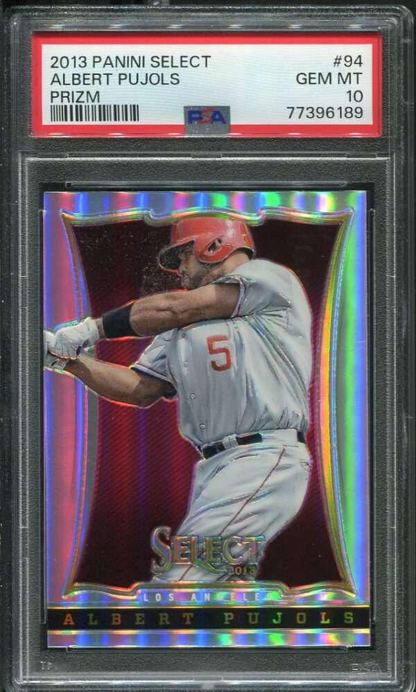 Authentic 2013 Panini Select Prizm #94 Albert Pujols PSA 10 Baseball Card