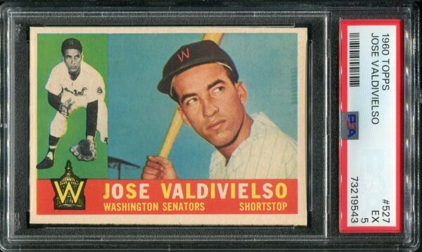 Authentic 1960 Topps #527 Jose Valdivielso PSA 5 Baseball Card