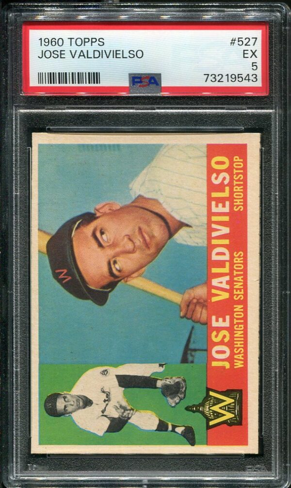 Authentic 1960 Topps #527 Jose Valdivielso PSA 5 Baseball Card
