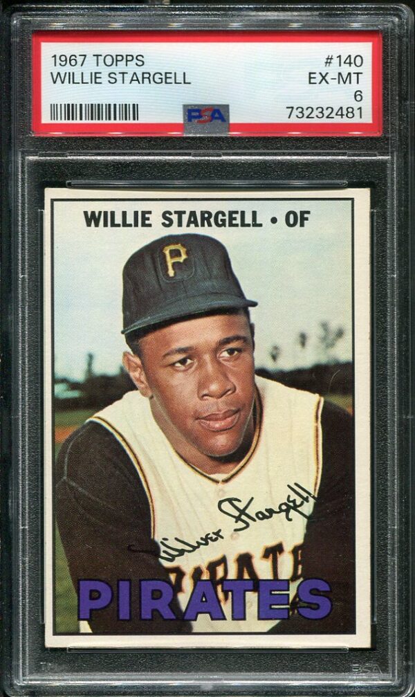 Authentic 1967 Topps #140 Willie Stargell PSA 6 Baseball Card