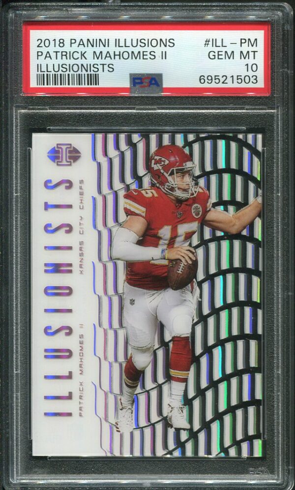 Authentic 2018 Panini Illusions Illusionists Mahomes PSA 10 Football Card