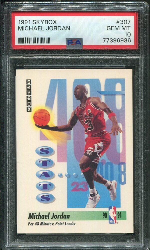 Authentic 1991 Skybox #307 Michael Jordan PSA 10 Basketball Card