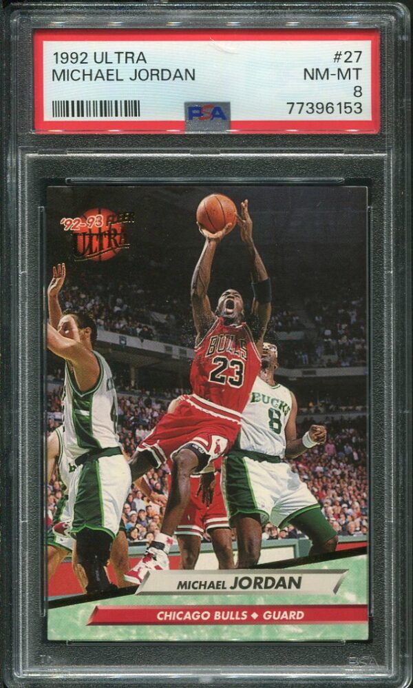Authentic 1992 Ultra #27 Michael Jordan PSA 8 Basketball Card