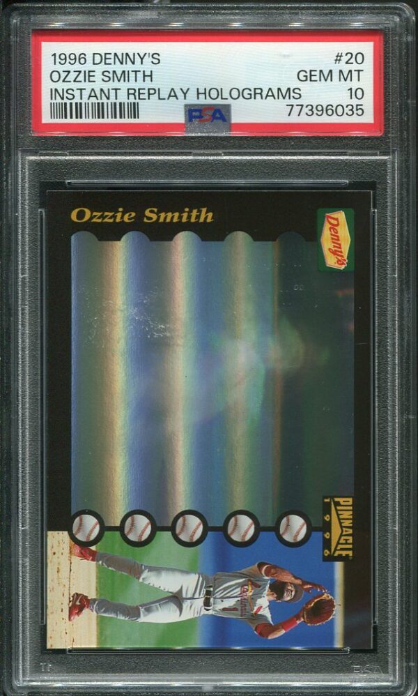Authentic 1996 Denny's #20 Ozzie Smith Instant Replay Holograms PSA 10 Baseball Card