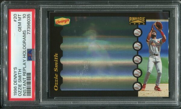 Authentic 1996 Denny's #20 Ozzie Smith Instant Replay Holograms PSA 10 Baseball Card