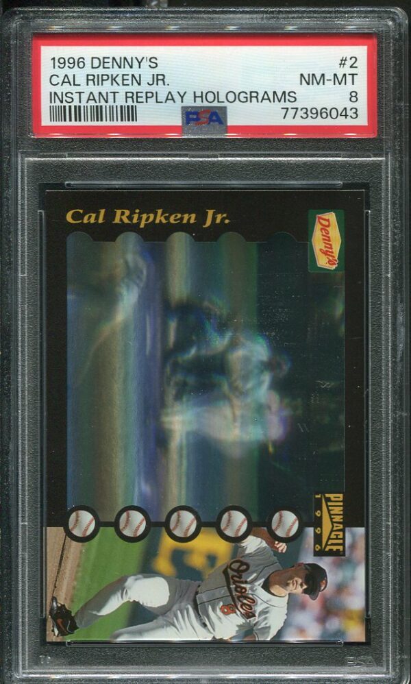 Authentic 1996 Denny's #2 Cal Ripken, Jr. Instant Replay Holograms PSA 8