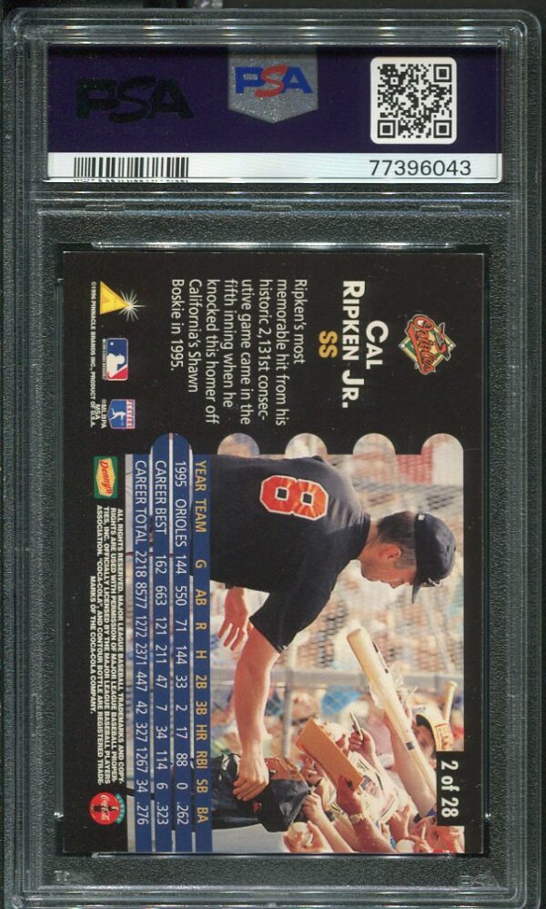 Authentic 1996 Denny's #2 Cal Ripken, Jr. Instant Replay Holograms PSA 8