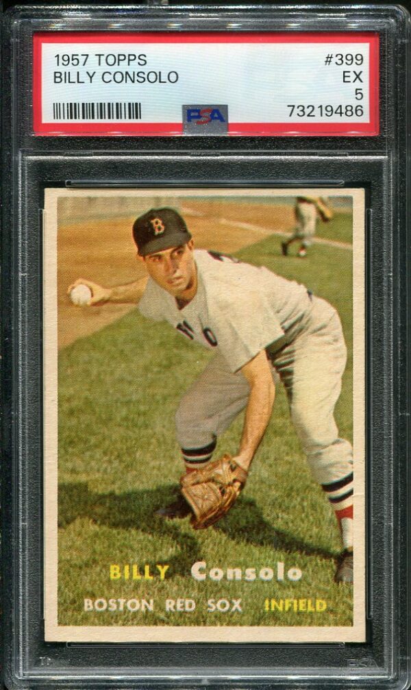 Authentic 1957 Topps #399 Billy Consolo PSA 5 Baseball Card