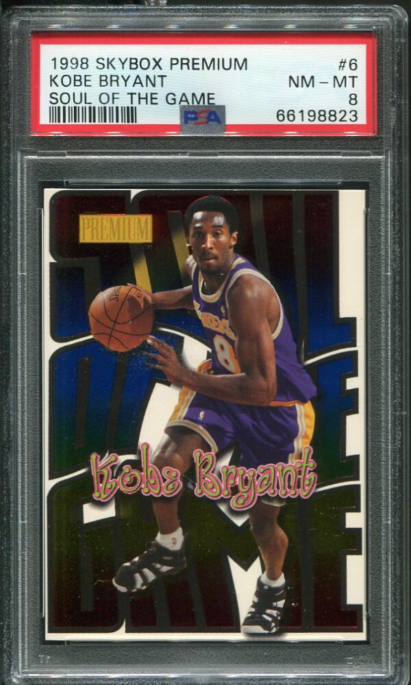 Authentic 1998 Skybox Premium #6 Kobe Bryant Soul of The Game PSA 8 Basketball Card