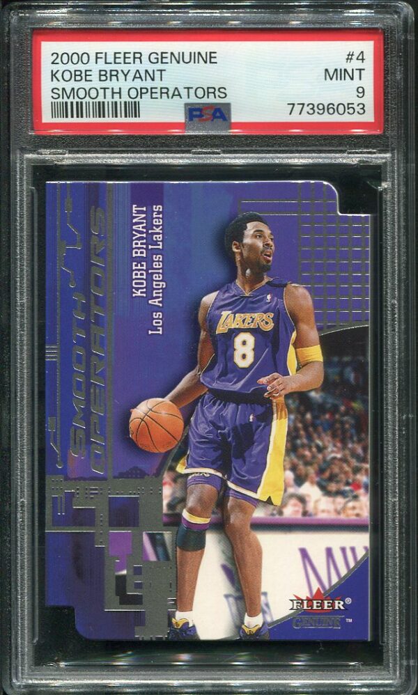 Authentic 2000 Fleer Genuine #4 Kobe Bryant Smooth Operators PSA 9 Basketball Card