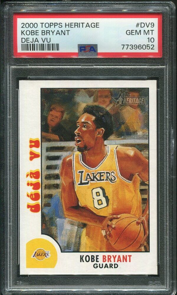 Authentic 2000 Topps Heritage Deja Vu #DV9 Kobe Bryant PSA 10 Basketball Card