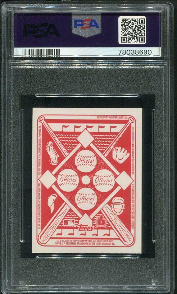 Authentic Mickey Mantle 2007 Topps Target #1 Red Backs PSA GEM MINT 10 Baseball Card
