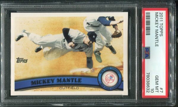 Authentic Mickey Mantle 2011 Topps #7 PSA GEM MINT 10 Baseball Card
