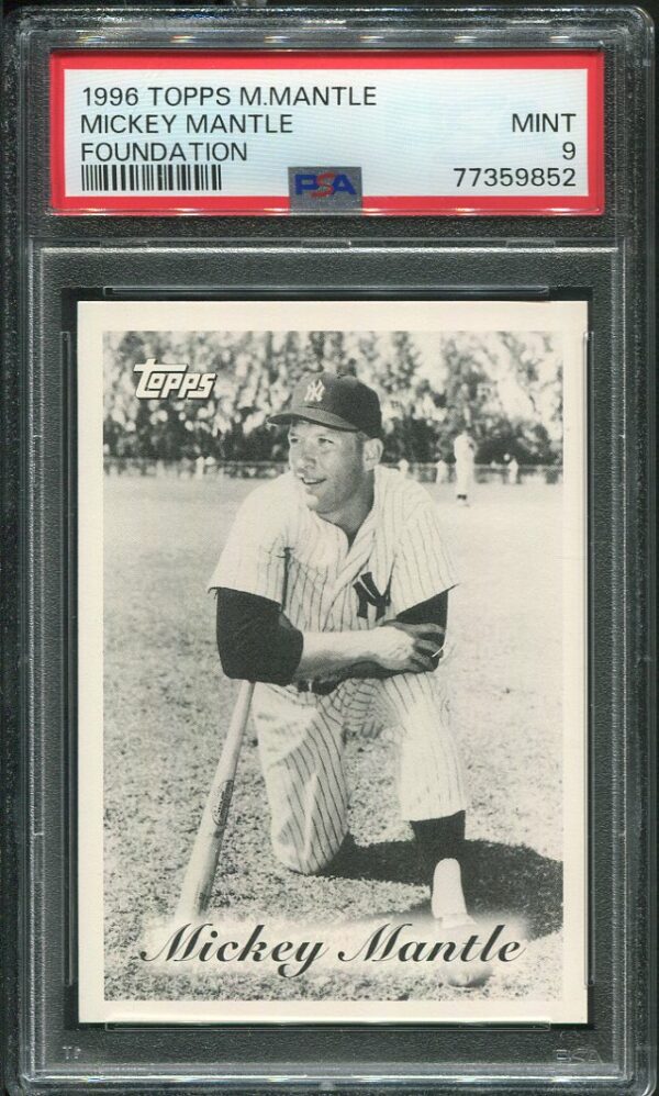 1996 Topps Mickey Mantle Foundation PSA 9 Baseball Card
