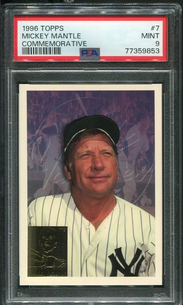 1996 Topps #7 Mickey Mantle Commemorative PSA 9 Baseball Card