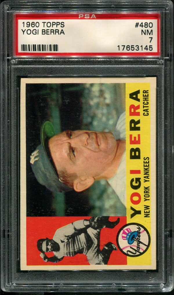 Authentic 1959 Topps #480 Yogi Berra PSA 7 Baseball Card