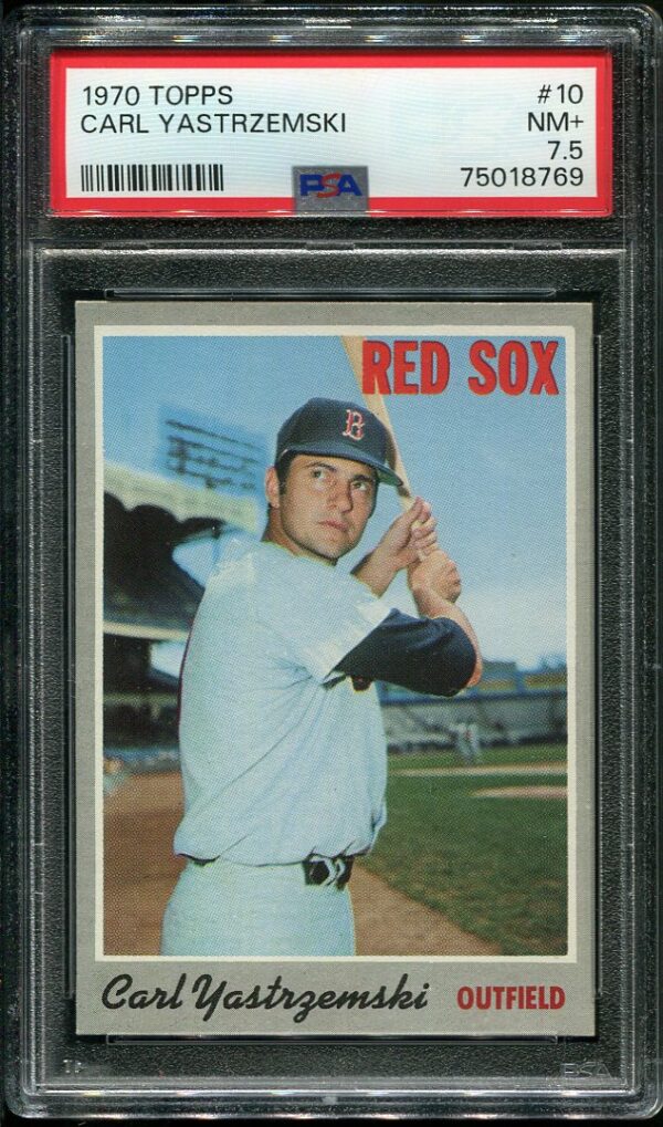 Authentic 1970 Topps #10 Carl Yastrzemski PSA 7.5 Baseball Card