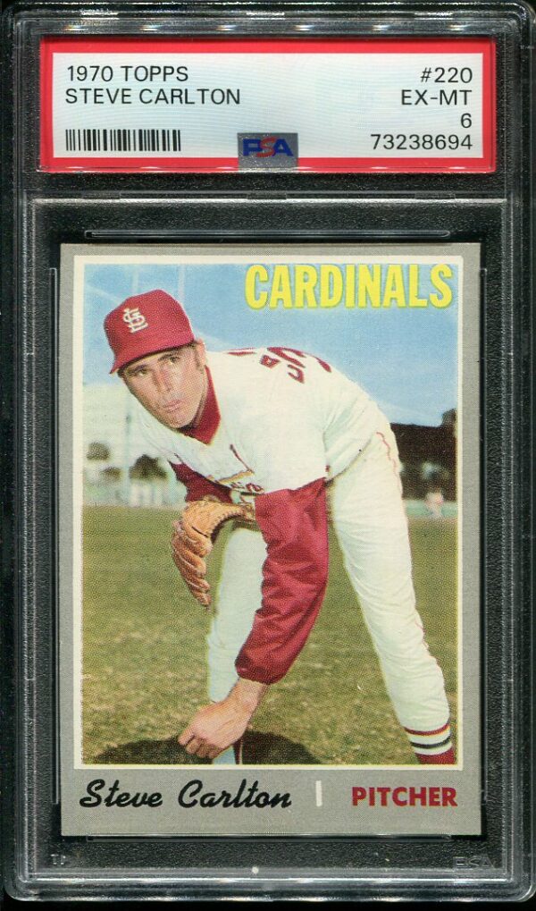 Authentic 1970 Topps #220 Steve Carlton PSA 6 Baseball Card