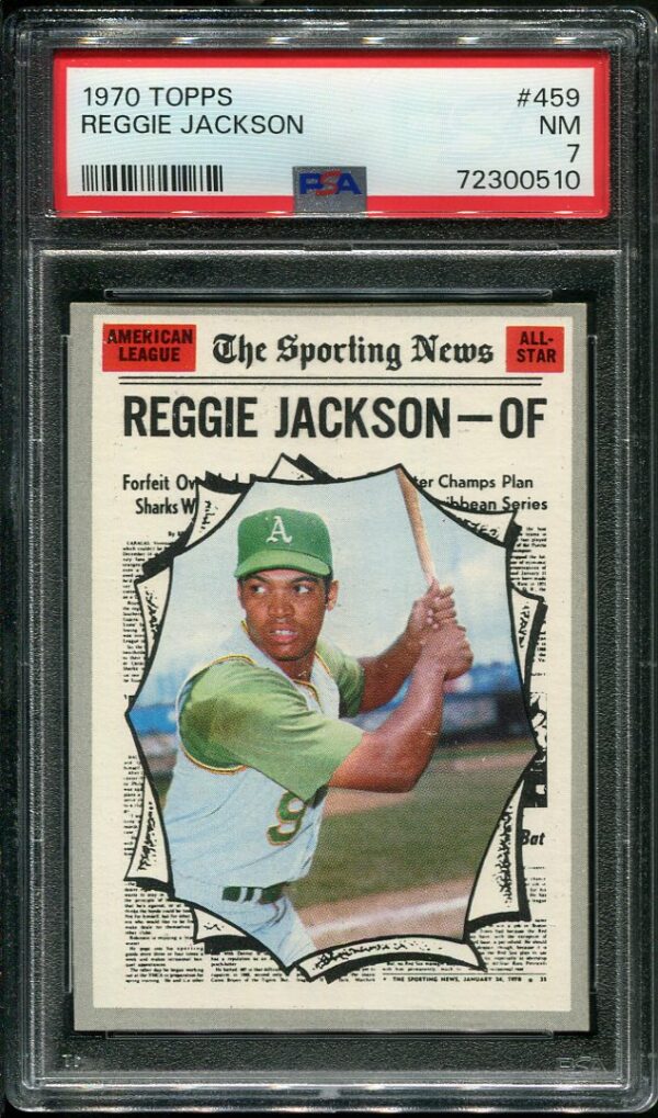 Authentic 1970 Topps #459 Reggie Jackson PSA 7 Baseball Card