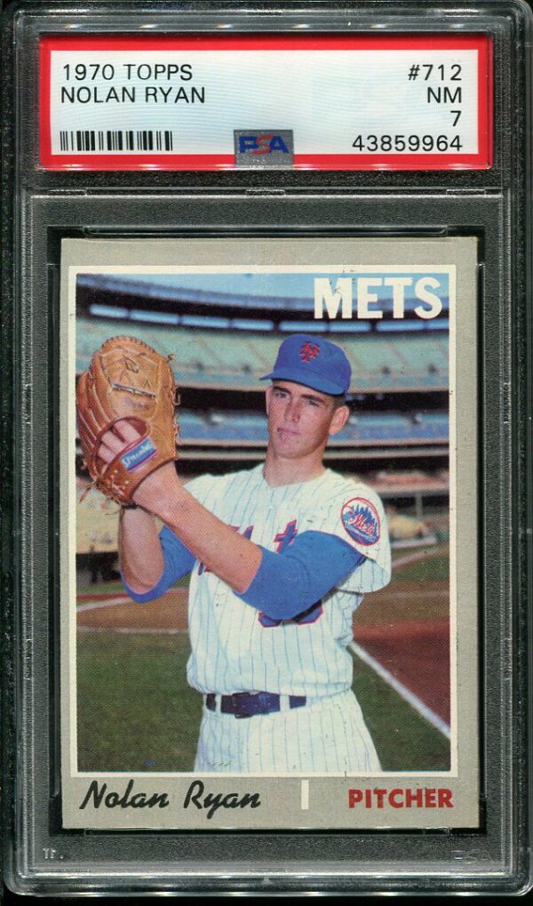 Authentic 1970 Topps #712 Nolan Ryan PSA 7 Baseball Card