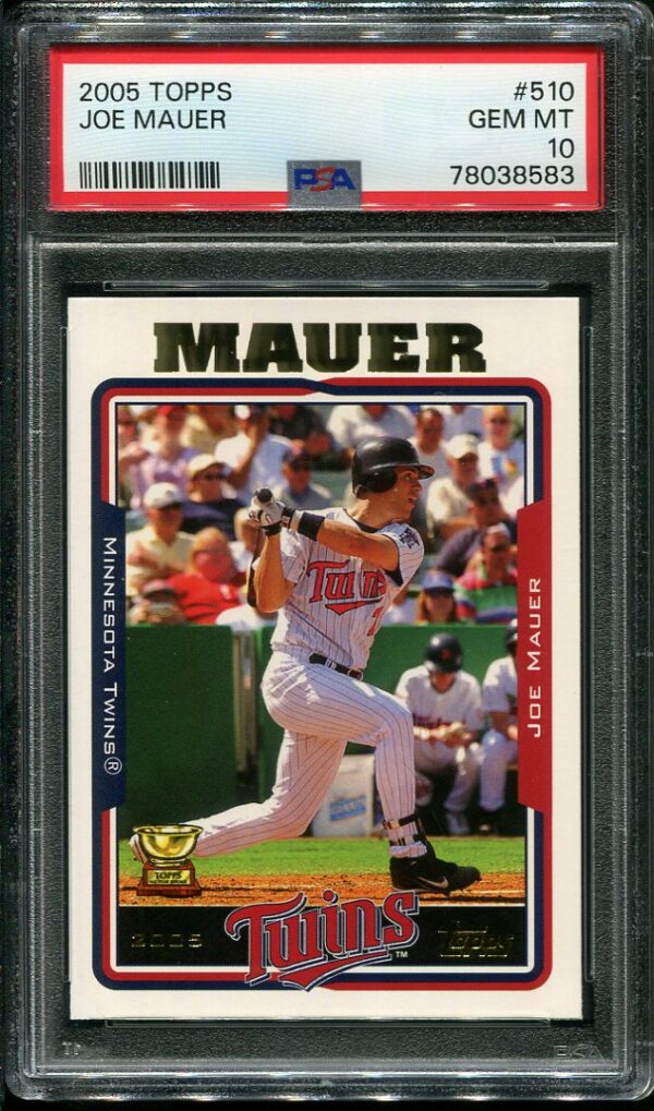 2005 Topps #510 Joe Mauer PSA GEM MINT 10 Baseball Card