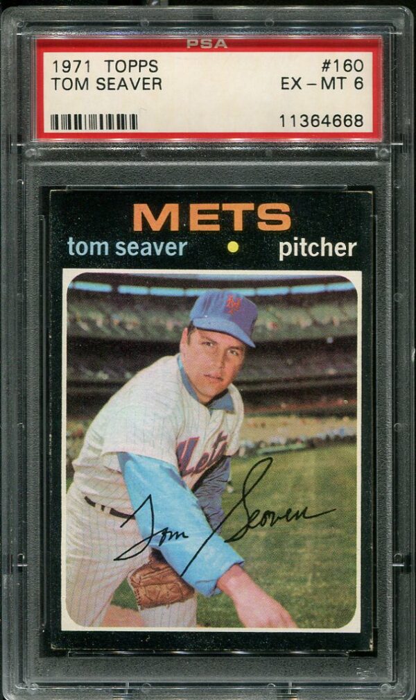 Authentic 1971 Topps #160 Tom Seaver PSA 6 Baseball Card