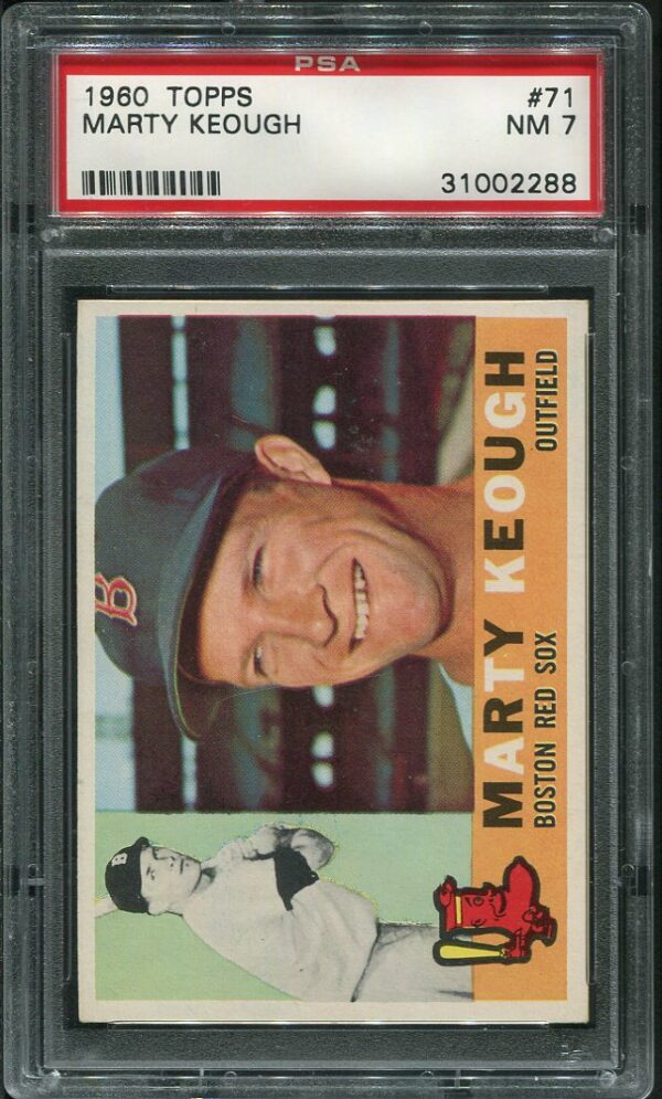 Authentic 1960 Topps #71 Marty Keough PSA 7 Baseball Card