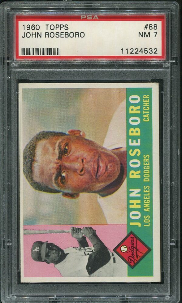 Authentic 1960 Topps #88 John Roseboro PSA 7 Baseball Card