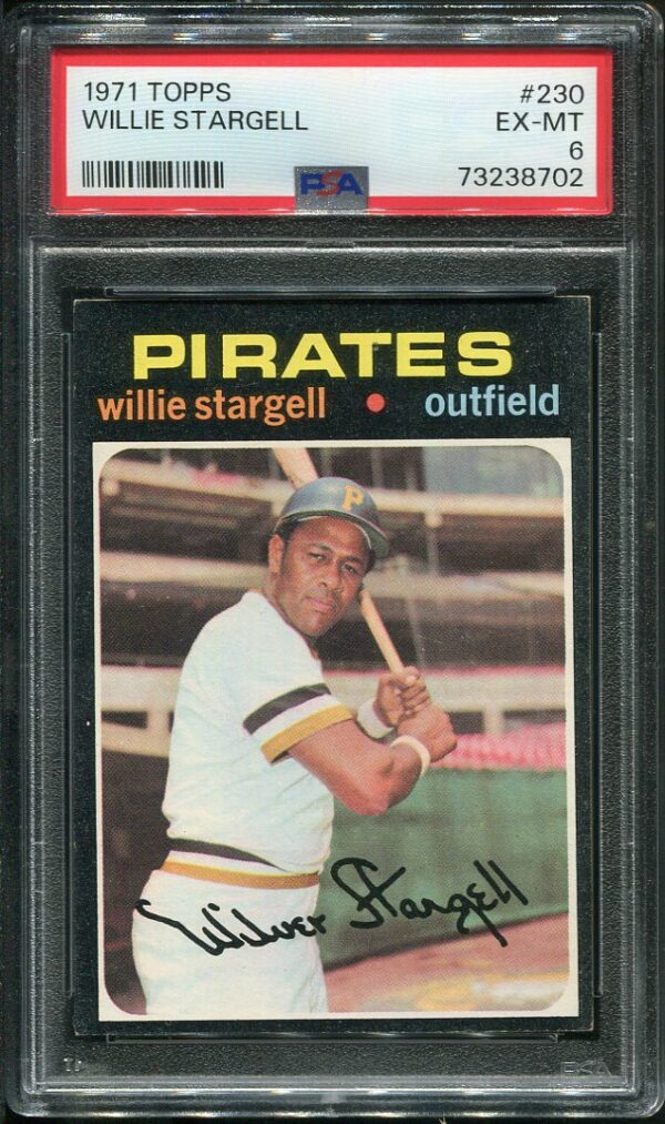 Authentic 1971 Topps #230 Willie Stargell PSA 6 Baseball Card