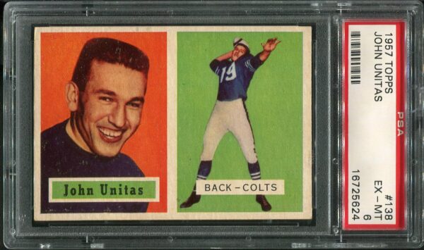 Authentic 1957 Topps #138 Johnny Unitas PSA 6 Rookie Football Card
