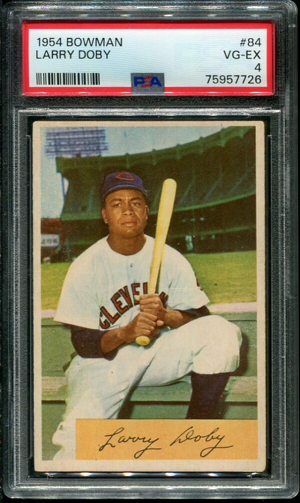 Authentic 1954 Bowman #84 Larry Doby PSA 4 Baseball Card