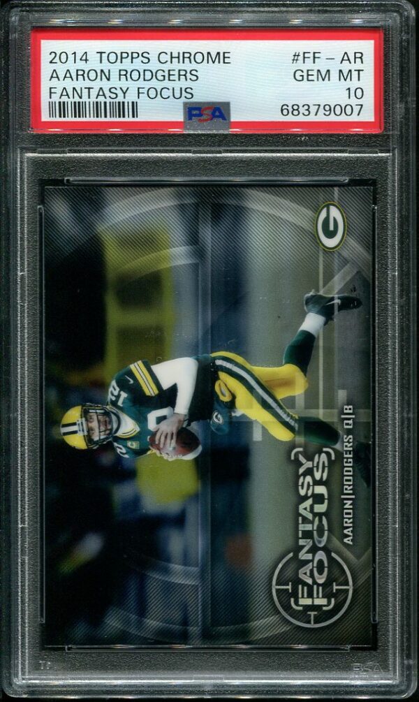 2014 Topps Chrome Fantasy Focus #FF-AR Aaron Rodgers PSA 10 Football Card