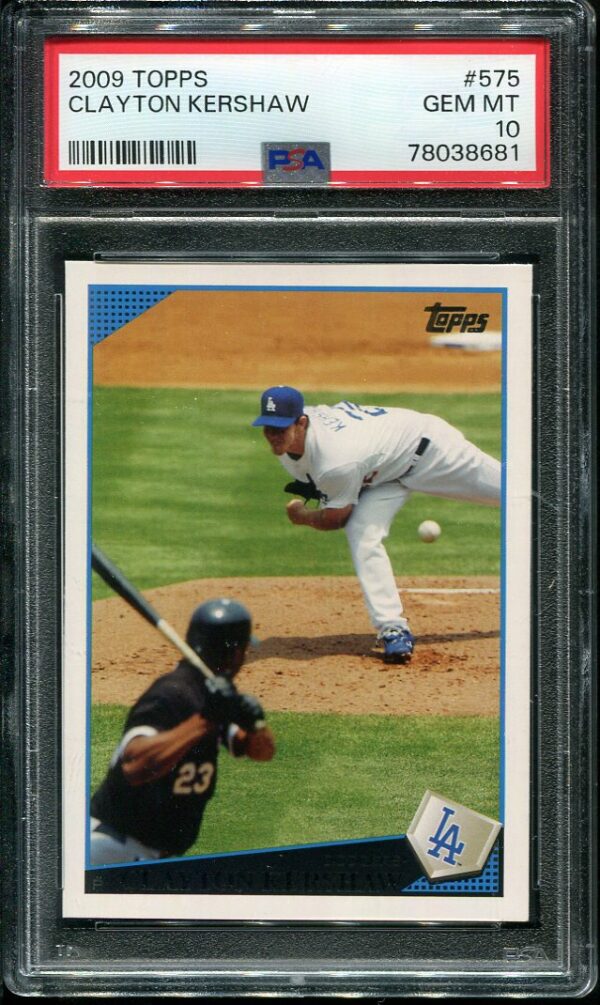 2009 Topps #575 Clayton Kershaw PSA 10 GEM MINT Baseball Card