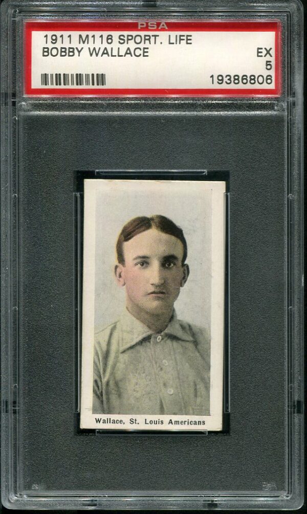 1911 M116 Sporting Life Bobby Wallace PSA 5 Baseball Card