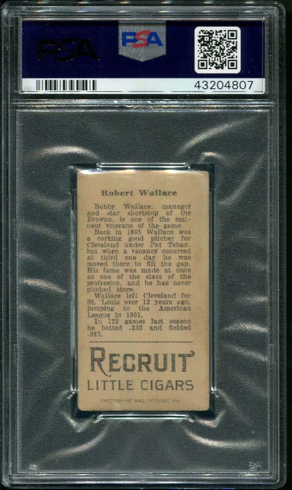 1912 T207 Brown Background Bobby Wallace PSA 3 Baseball Card