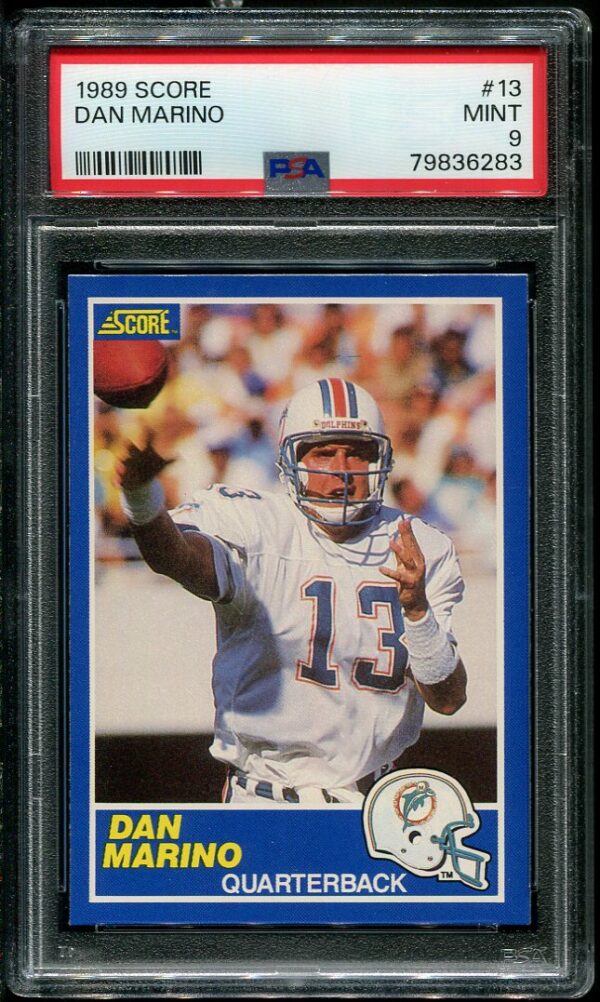 Authentic 1989 Score #13 Dan Marino PSA 9 Football Card