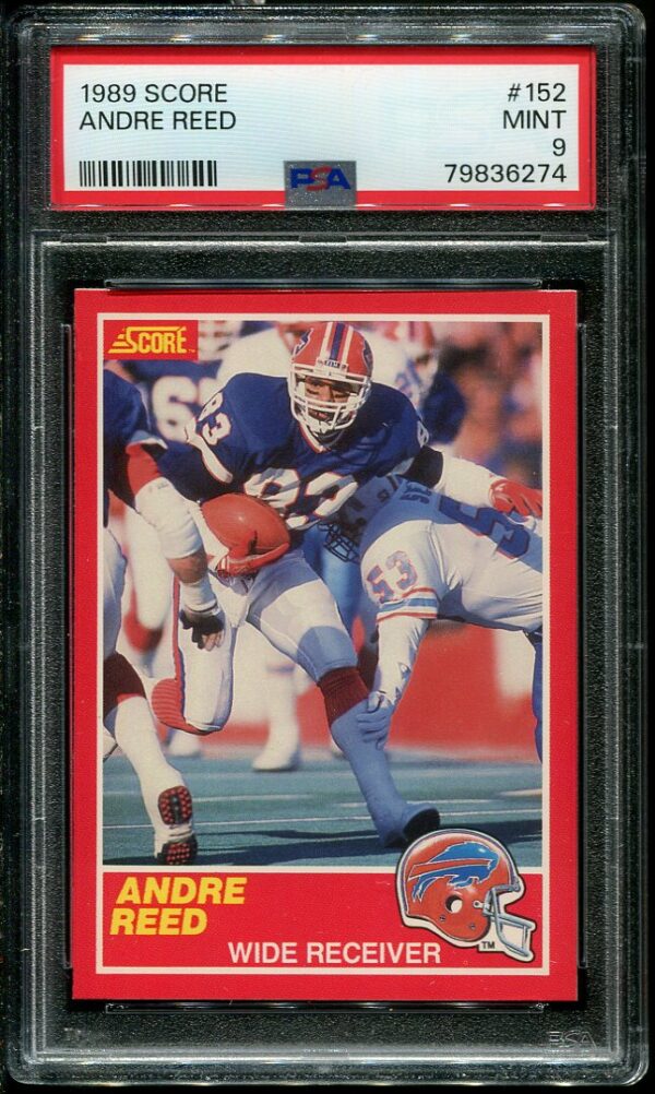 Authentic 1989 Score #152 Andre Reed PSA 9 Football Card