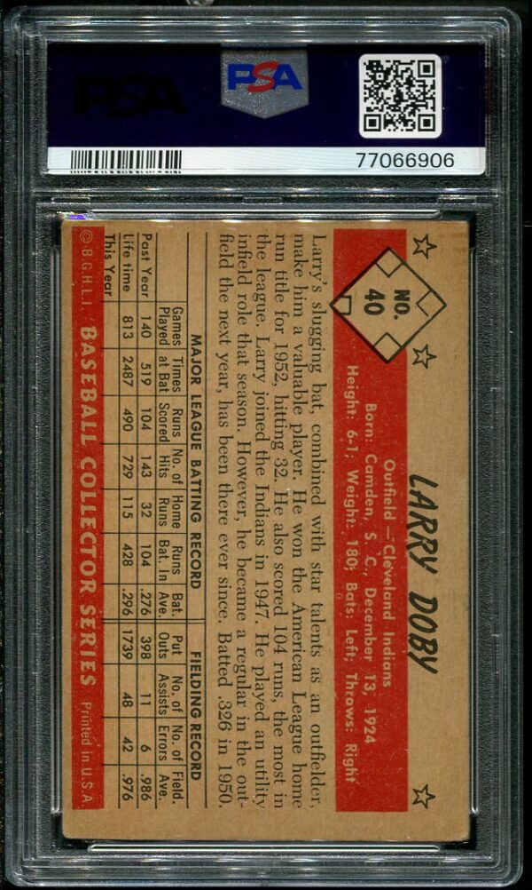 Authentic 1953 Bowman Color #40 Larry Doby PSA 3 Baseball Card