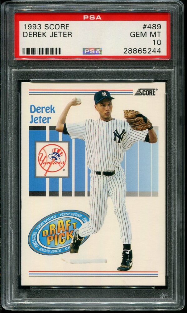 Authentic 1993 Score #489 Derek Jeter PSA 10 Rookie Baseball Card