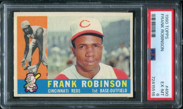 Authentic 1960 Topps #490 Frank Robinson PSA 6 Baseball Card