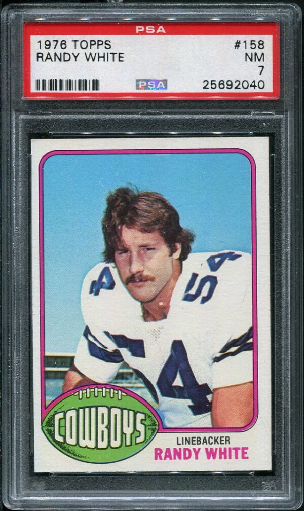 Authentic 1976 Topps #158 Randy White PSA 7 Rookie Football Card